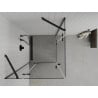 Mexen Roma Duo сгъваема душ кабина 90 x 90 см, прозрачна, черна - 854-090-090-70-00-02