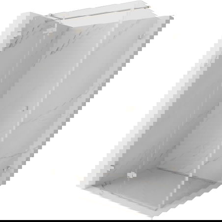 Mexen Lunar T лява душ кабина 125 x 90 см, прозрачна, четка никел - 834T-125-090-97-00-L