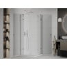 Mexen Roma Дуо душ кабина с врати 90 x 90 см, прозрачна, хром + корито Flat