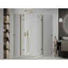 Mexen Roma Duo душ кабина с отварящи се врати 70 x 70 см, прозрачна, златна + душ