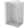 Mexen Lunar T лява еднокрилна душ кабина 130 x 120 см, прозрачна, четкан никел