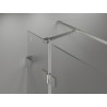 Mexen Lunar T лява еднокрилна душ кабина 130 x 120 см, прозрачна, четкан никел