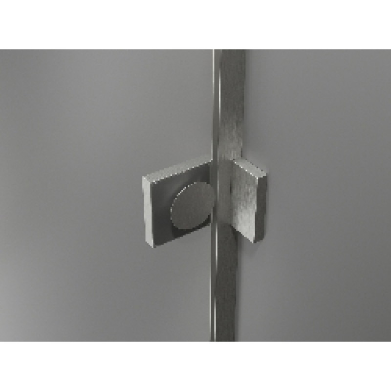 Mexen Lunar T лява еднокрилна душ кабина 130 x 120 см, прозрачна, четкан никел