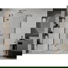 Mexen Roma Duo душ кабина отваряем 80 x 80 см, прозрачен, черен + под Shower Flat - 854-080-080-70-02-4010B
