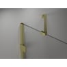 Mexen Lunar-B лява отваряема душ кабина 95 x 70 см, прозрачна, матово злато - 832-095-070-55-00-L