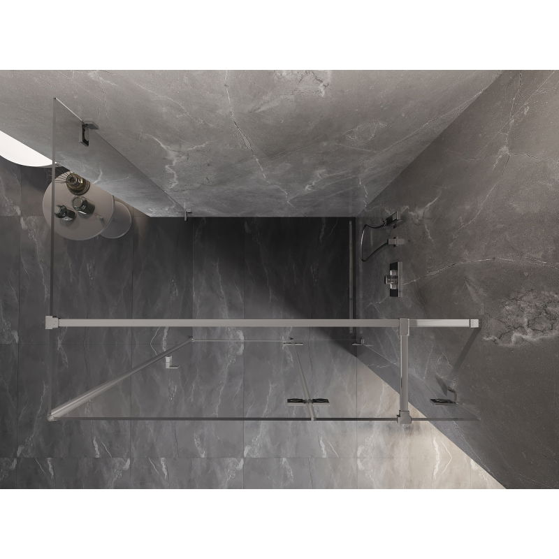 Mexen Lunar T душ кабина с отваряеми врати вдясно 125 x 110 см, прозрачно, хром - 834T-125-110-01-00-P