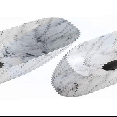 Mexen Rita плот-монтиран умивалник 45 x 32 см, бял камък - 21084591