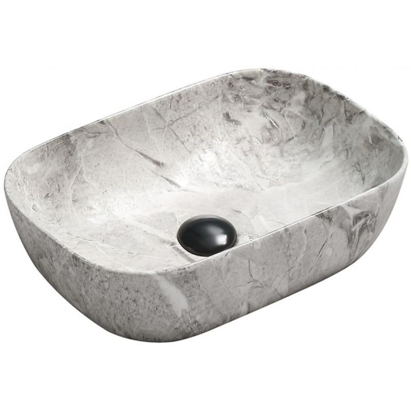 Mexen Rita умивалник за плот 45 x 32 см, сив камък - 21084598