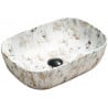 Mexen Rita плот за баня 45 x 32 см, бял камък - 21084595