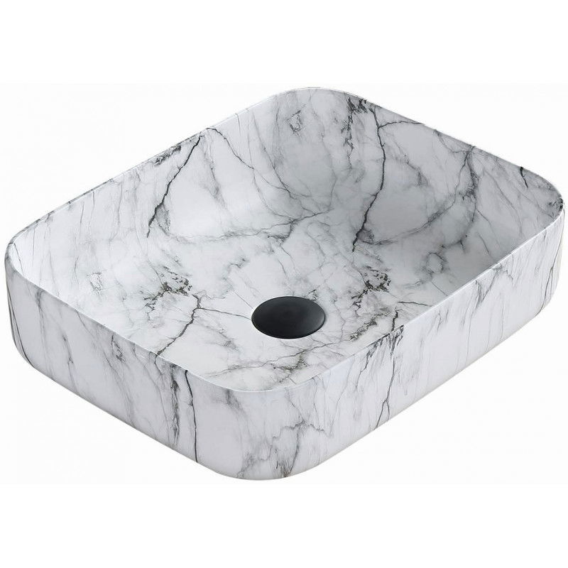 Mexen Carla плотностояща мивка 50 x 39 см, бял камък - 21555093