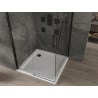 Mexen Omega плъзгаща се душ кабина 100 x 100 см, прозрачна, черна + тава Flat, бяла - 825-100-100-70-00-4010B