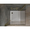 Mexen Omega разтегаем душ кабина 100 x 100 см, прозрачна, златна + поддушово