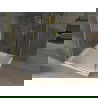 Mexen Omega душ кабина с плъзгаща врата 100 x 100 см, прозрачна, златна + подова основа Flat - 825-100-100-50-00-4010