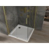 Mexen Omega разтегаем душ кабина 100 x 100 см, прозрачна, златна + поддушово