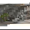 Mexen Omega душ кабина с плъзгащи се врати 100 x 100 см, прозрачна, хром + корито Flat - 825-100-100-01-00-4010