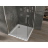 Mexen Omega плъзгаща се душ кабина 100 x 100 см, прозрачна, хром + корито Flat