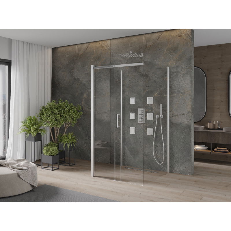 Mexen Omega-3S душ кабина 3-стенна, плъзгаща се 100 х 100 см, прозрачна, хром - 825-100-100-01-00-3S