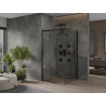 Mexen Omega плъзгаща се душ кабина 100 x 100 см, прозрачна, черна - 825-100-100-70-00