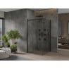 Mexen Omega ъглова плъзгаща се душ кабина 100 x 100 см, прозрачна, черна - 825-100-100-70-00