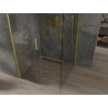 Mexen Omega разтегаема душ кабина 100 x 100 см, прозрачна, златна - 825-100-100-50-00
