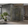 Mexen Omega плъзгаща се душ кабина 100 x 100 см, прозрачна, златна - 825-100-100-50-00