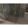 Mexen Omega разтегаема душ кабина 100 x 100 см, прозрачна, златна - 825-100-100-50-00
