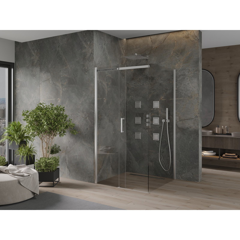 Mexen Omega плъзгаща душкабина 100 x 100 см, прозрачна, хром - 825-100-100-01-00