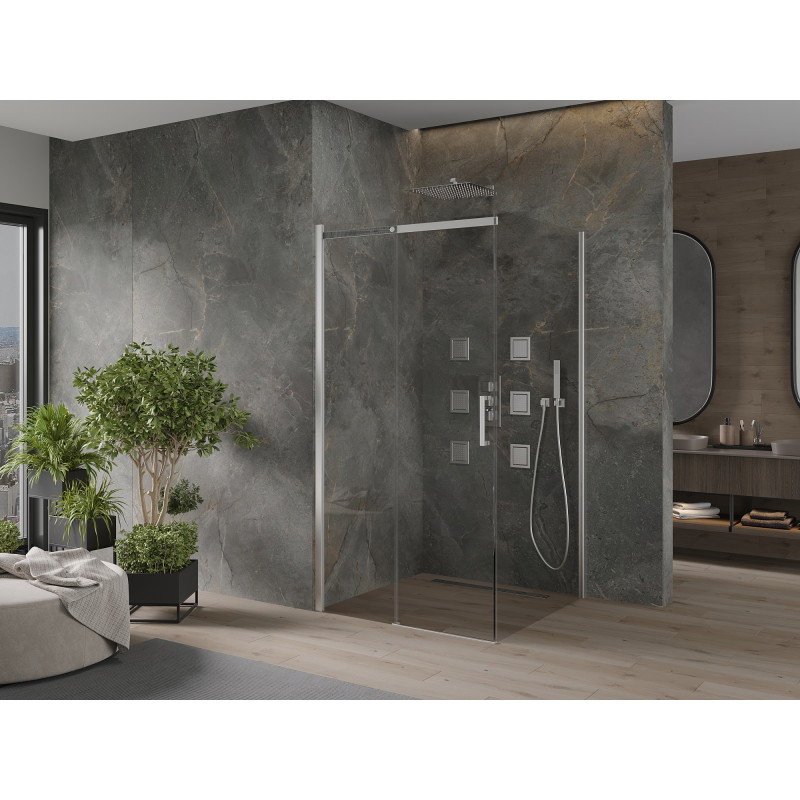 Mexen Omega плъзгаща душкабина 100 x 100 см, прозрачна, хром - 825-100-100-01-00