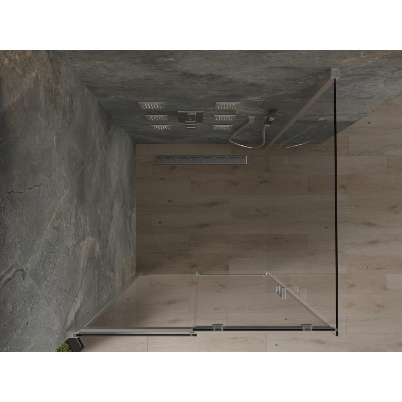 Mexen Omega плъзгаща душкабина 100 x 100 см, прозрачна, хром - 825-100-100-01-00