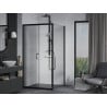 Mexen Apia душ кабина разтегателна 90 x 90 см, прозрачна, черна - 840-090-090-70-00
