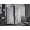 Mexen Apia душ кабина разтегателна 90 x 90 см, прозрачна, черна - 840-090-090-70-00