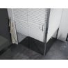 Mexen Apia душ кабина с плъзгане 90 x 90 см, ивици, хром - 840-090-090-01-20