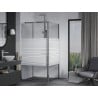 Mexen Apia душ кабина с плъзгане 90 x 90 см, ивици, хром - 840-090-090-01-20