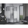 Mexen Apia душ кабина с плъзгане 90 x 90 см, ивици, хром - 840-090-090-01-20