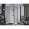 Mexen Apia плъзгаща се душ кабина 100 x 100 см, прозрачна, хром + корито Flat