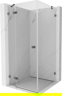 Mexen Lunar лява врата за душ кабина 90 x 90 см, прозрачна, четка сив пистолет - 834-090-090-66-00-L