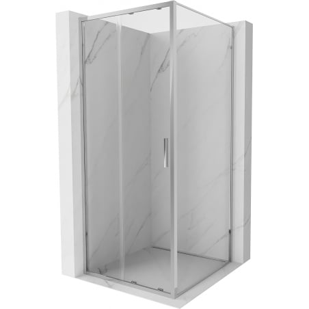 Mexen Exo плъзгаща се душ кабина 95 x 95 см, прозрачно, хром - 8151-095-095-01-00