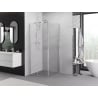 Mexen Exo плъзгаща се душ кабина 95 x 95 см, прозрачно, хром - 8151-095-095-01-00