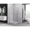 Mexen Exo плъзгаща се душ кабина 95 x 95 см, прозрачно, хром - 8151-095-095-01-00