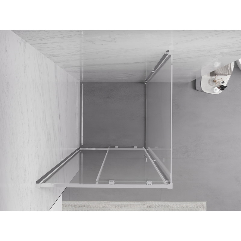Mexen Exo-S плъзгаща се душ кабина 95 x 95 см, прозрачна, хром - 8151-095-095-01-00