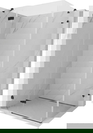 Mexen Lunar кабина за душ с отваряща се врата лява 90 x 70 см, прозрачна, черна - 834-090-070-70-00-L