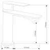 Mexen Royo BQ62 комплект за вана, бял - 72203DQ62-20