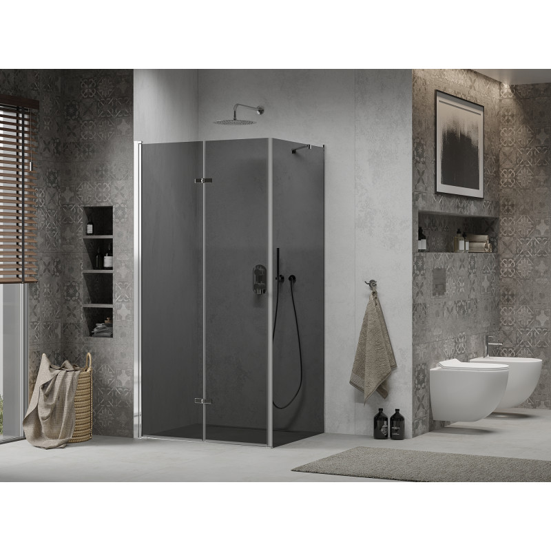 Mexen Lima сгъваема душ кабина 70 x 90 см, графит, хром - 856-070-090-01-40