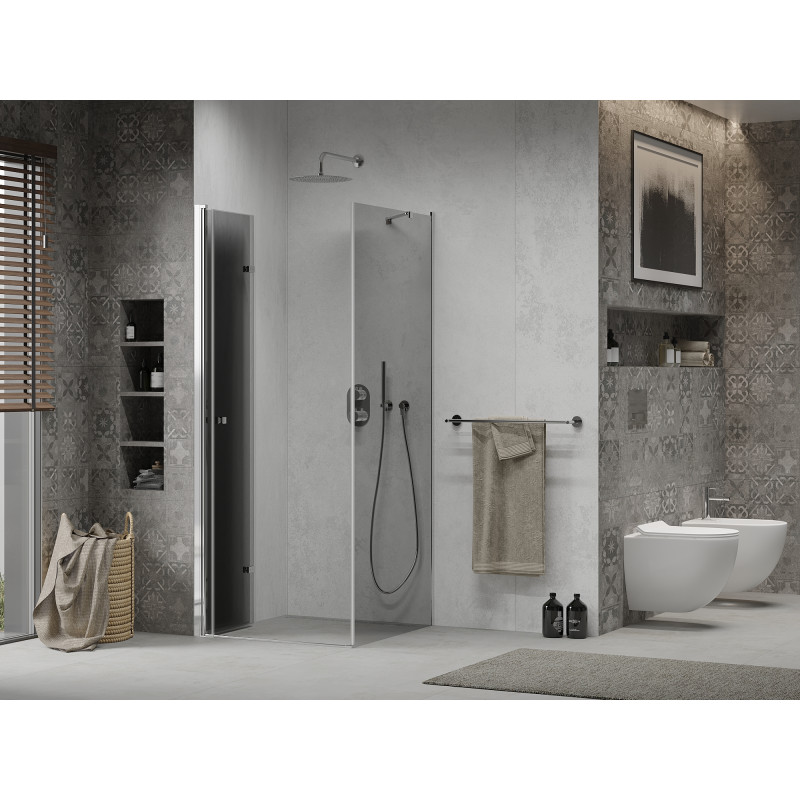 Mexen Lima сгъваема душ кабина 90 x 90 см, графит, хром - 856-090-090-01-40