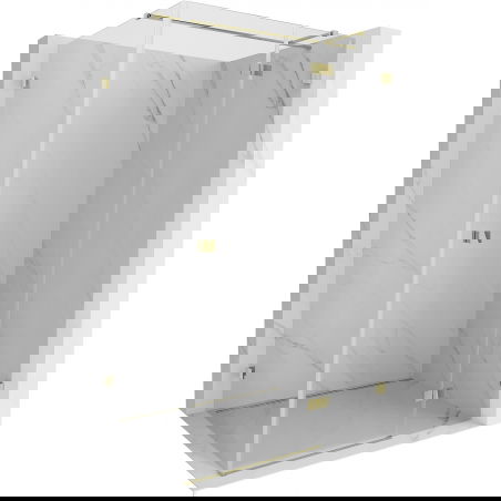 Mexen Lunar T душ кабина с врати вдясно 110 x 70 cm, прозрачна, златна - 834T-110-070-50-00-P