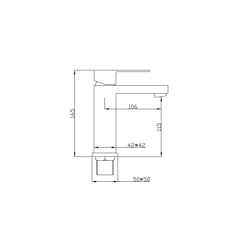 Mexen Cube смесител за мивка, хромиран - 72900-00