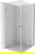 Сгъваема душ кабина Mexen Lunar-F Duo 90 x 90 cm, прозрачна, хром - 836-090L-090P-01-00