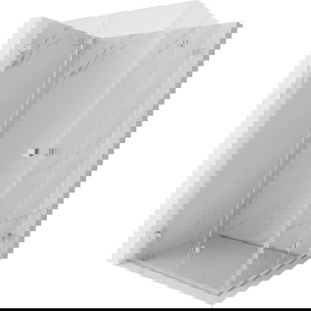 Mexen Lunar-F Duo сгъваема душ кабина 100 х 80 см, прозрачна, хром - 836-100L-080P-01-00