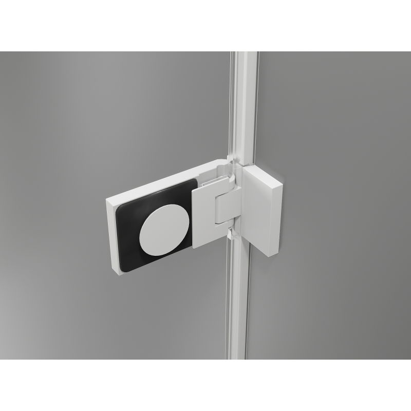 Mexen Lunar-F Duo сгъваема душ кабина 85 x 75 см, прозрачно, бяло - 836-085L-075P-20-00