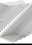 Mexen Lunar-F Duo сгъваема душ кабина 90 x 70 см, прозрачна, златна - 836-090L-070P-50-00